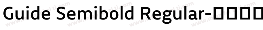 Guide Semibold Regular字体转换